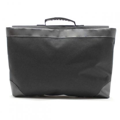 сумка портфель простой для ноутбука лептом без молнии черный экокожа сзади