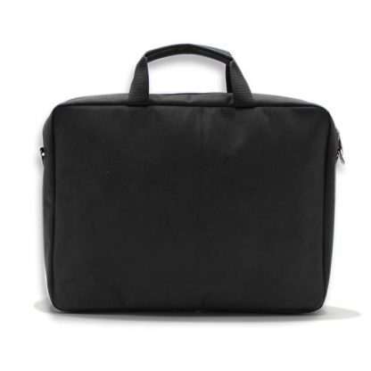сумка портфель для ноутбука для бумаг поездка черная промо реклама сзади