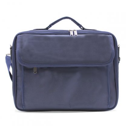 портфель деловой мужской для ноутбука синий деловой спереди