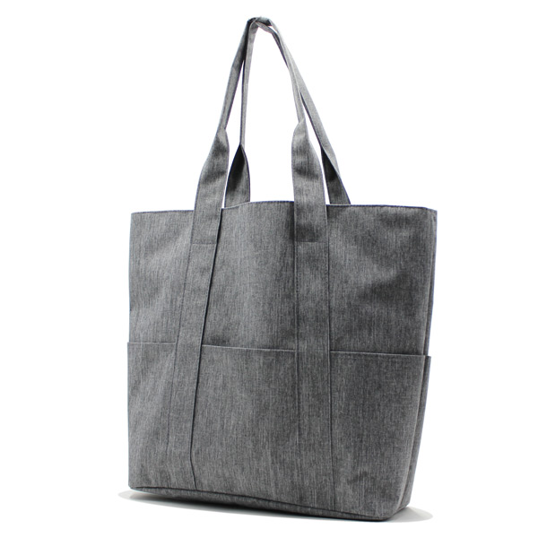 sumka_plyazhnaya_gorodskaya_s_karmanami_seraya_zhenskaya_S_40_02 сумка пляжная городская с карманами серая женская сбоку