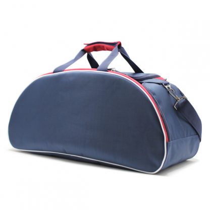 сумка спортивная для фитнеса синий белый красный ремень