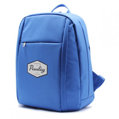 рюкзак городский синий для промо с логотипом сбоку
