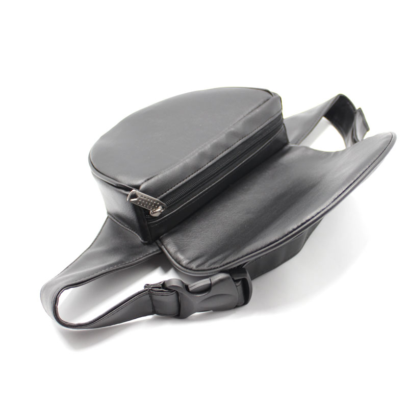 sumka_poyasnaya_ekokozha_plotnaya_kofr_s_klapanom_chornaya_Sp-14_black_03 сумка поясная экокожа плотная кофр с клапаном чёрная молния