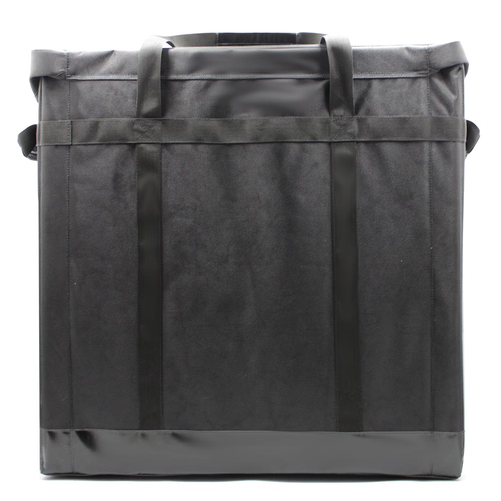 Сумка инкассаторская большая для банков с перегородками чёрная сзади