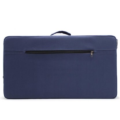 сумка кофр синяя большая прямоугольная карман на молнии спереди