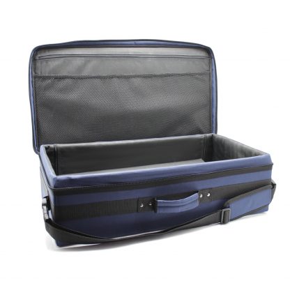 сумка кофр синяя большая прямоугольная карман на молнии с ручкой